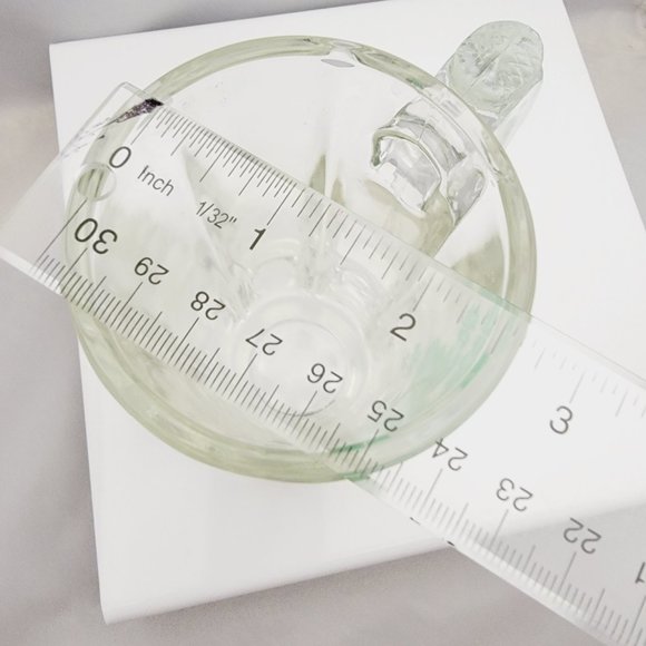 Small Clear Glass Stein Mug Green Printed Shamrocks St Patricks Day - Picture 5 of 6